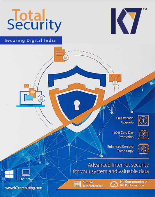 K7 Total Security 1 PC 1 Year email delivery